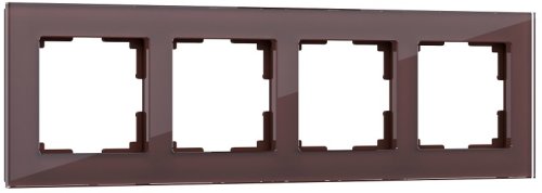 Рамка универсальная Werkel Favorit 4-м. стекло мокко фото Рамка универсальная Werkel Favorit 4-м. стекло мокко картинка